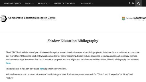 Shadow Education Bibliography